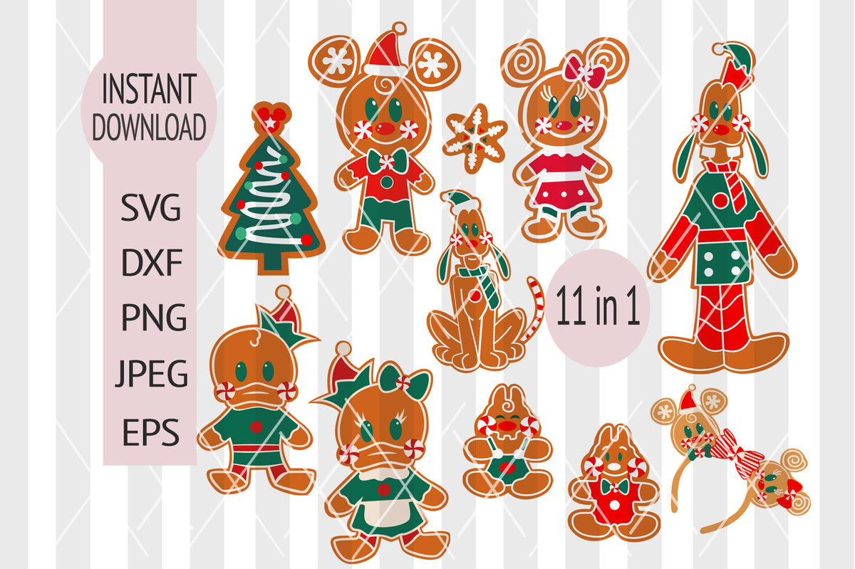 Disney Christmas SVG / Mickey & Minnie Mouse / Disneyland Castle Silho