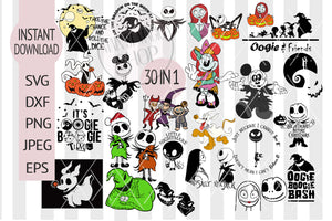 Nightmare Before Christmas SVG files, Jack skellington SVG bundle, Nightmare svg, Jack skellington SVG, sally jack svg, nightmare svg, png