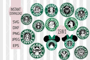 Disney Starbucks svg, Mickey Mouse Starbucks Minnie Mouse Starbucks Svg, Mickey SVG Minnie SVG, Disney svg, Starbucks, Silhouette, Cricut