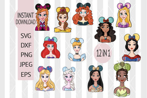 Princess In Minnie Ears| Waterproof & Weatherproof| Laptop Stickers| Planner Sticker| Disney Decal| Vinyl Sticker|Water-bottle Decal