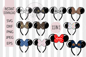 Mickey Mouse SVG, Minnie Mouse SVG, Minnie Mouse Head Svg, Mickey Mouse head Svg, Disney vacation, Mickey Ears, Minnie Ears, Disney SVG, png