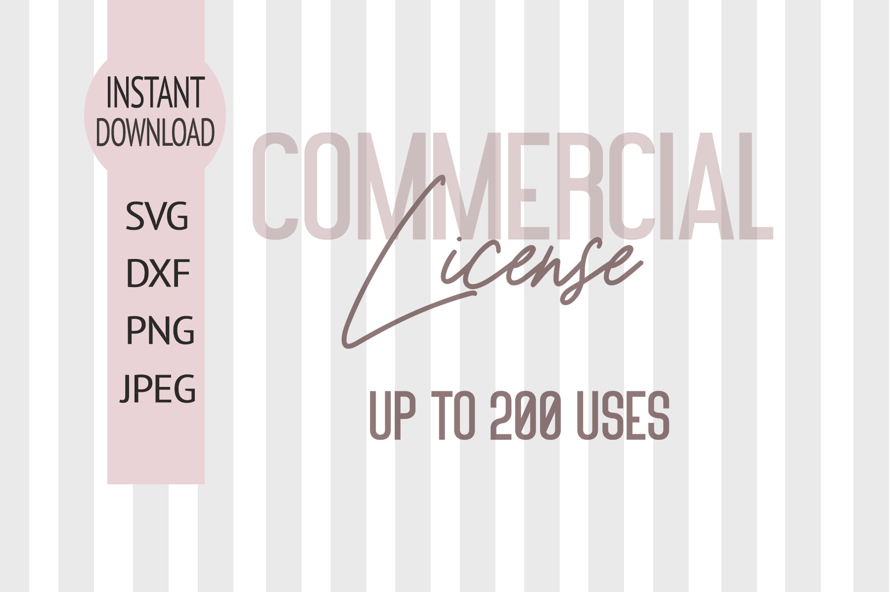 SVG Cut File Commercial License | Up to 200 Uses Per Design Per License |  Commercial License SVG Cricut Silhouette