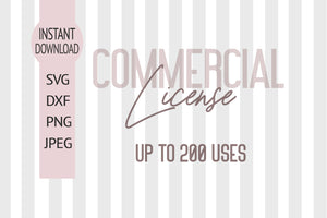 SVG Cut File Commercial License | Up to 200 Uses Per Design Per License | Commercial License SVG Cricut Silhouette