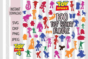 Toy story svg files, Toy story 4 svg characters, clip art, cutfiles eps, dxf & png files bundle, woody svg, forky svg