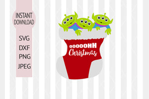 Pixar Toy Story Aliens Candy Cane Christmas SVG, Pixar Toy Story SVG, Three Alien SVG, Candy Cane SVG, Merry Christmas SVG