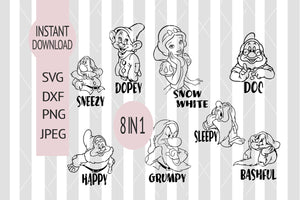 INSTANT DOWNLOAD Snow white SVG / disney princesas svg / Blancanieves disney svg /Cricut CutFiles / Silhouette Cameo Cricut Svg