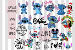 Lilo And Stitch SVG, PNG, DXF, EPS, Cut Files, Instant Download – Digital Download.